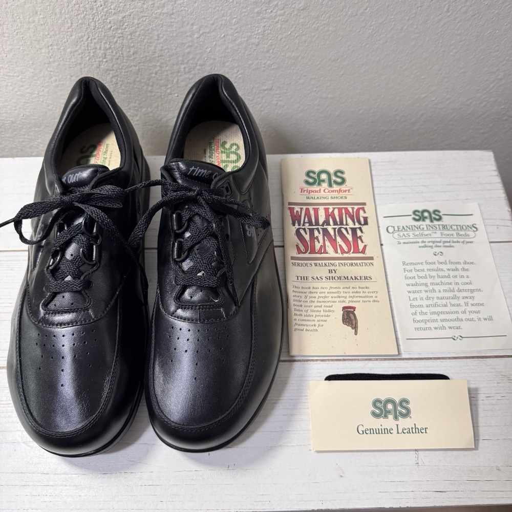 SAS Time Out Black  Sz 12.5M Men's Comfort Shoes New Tripad Technology